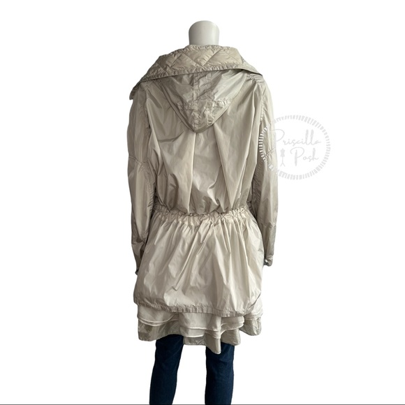 Moncler Women's Grey Sora Parka Long Jacket Parka Peplum - Picture 10 of 16